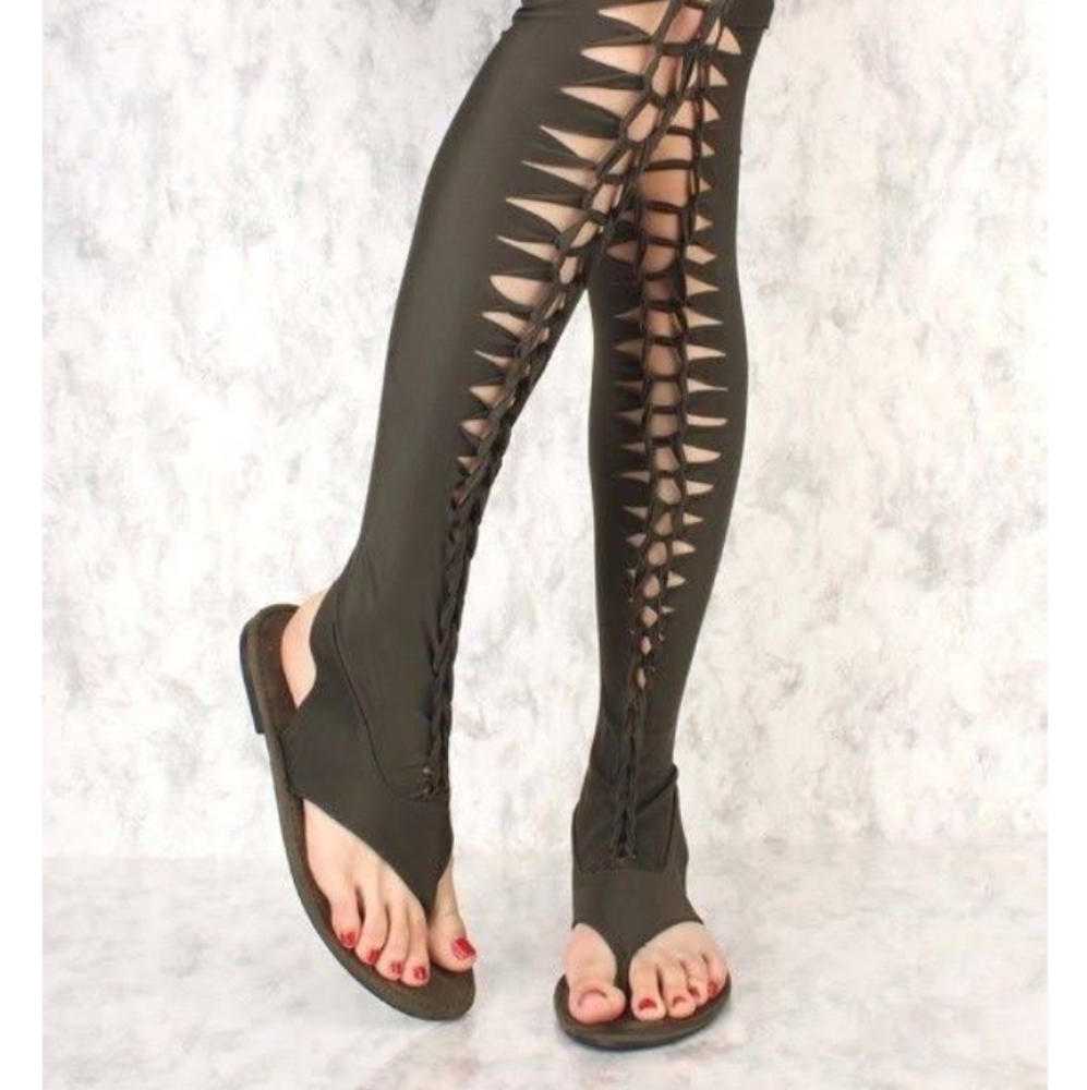 Gladiator thigh high sandals